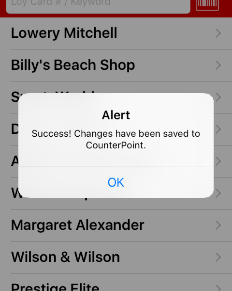 Customer Lookup Screenshot 1